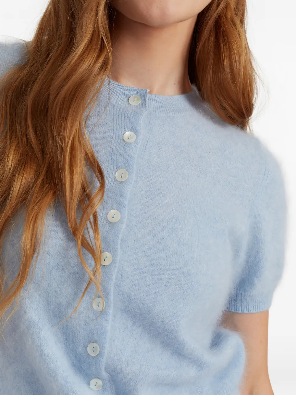 Chinti & Parker Vest met knoopsluiting en geborstelde afwerking Blauw