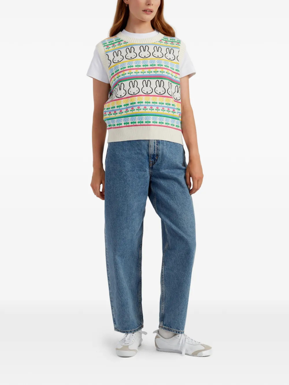  Chinti & Parker Fairisle Pattern Top - Neutrals 