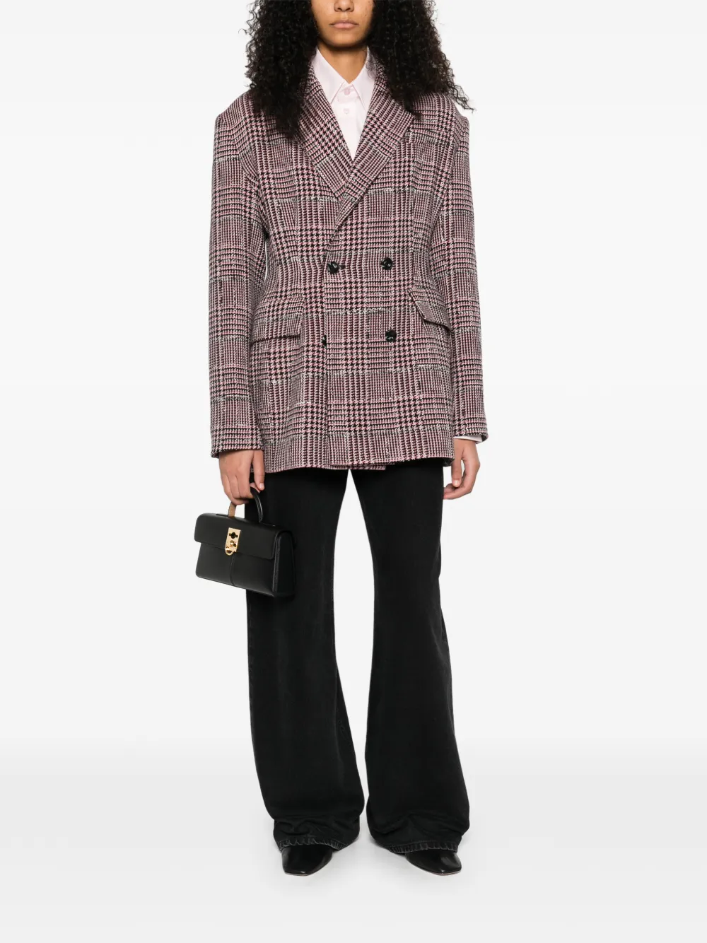 A.M.G. double-breasted check-pattern blazer | Blazers | Image 2