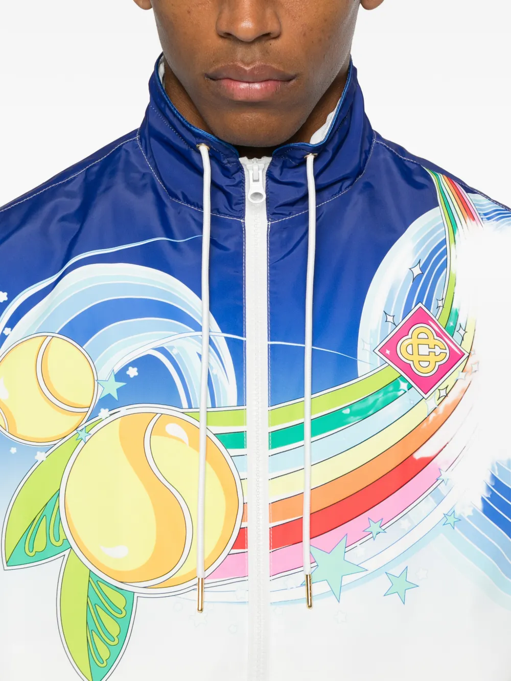 Casablanca Graphic-zipped Jacket In Multi