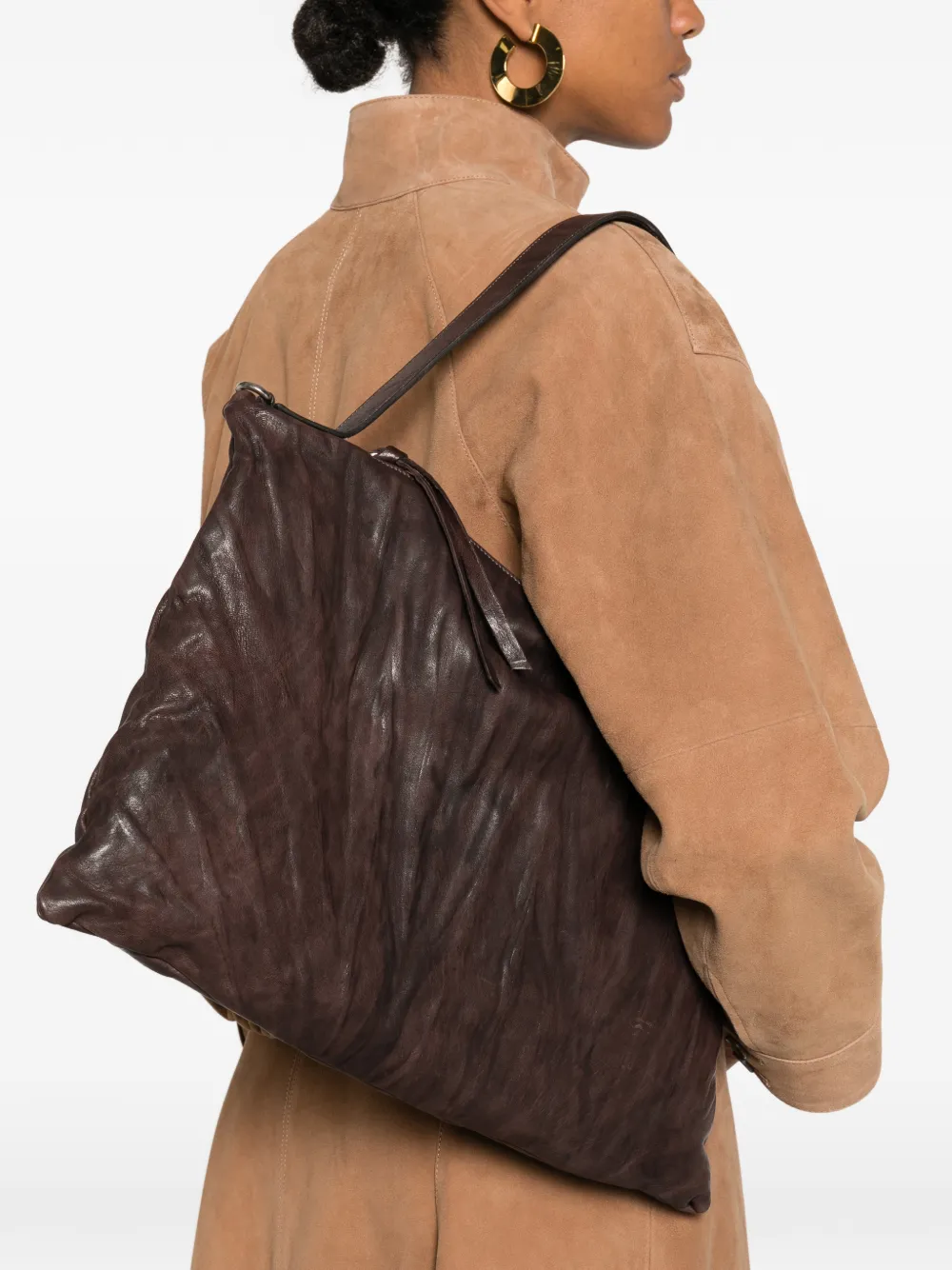 SOMMET medium Lexi leather shoulder bag - Bruin