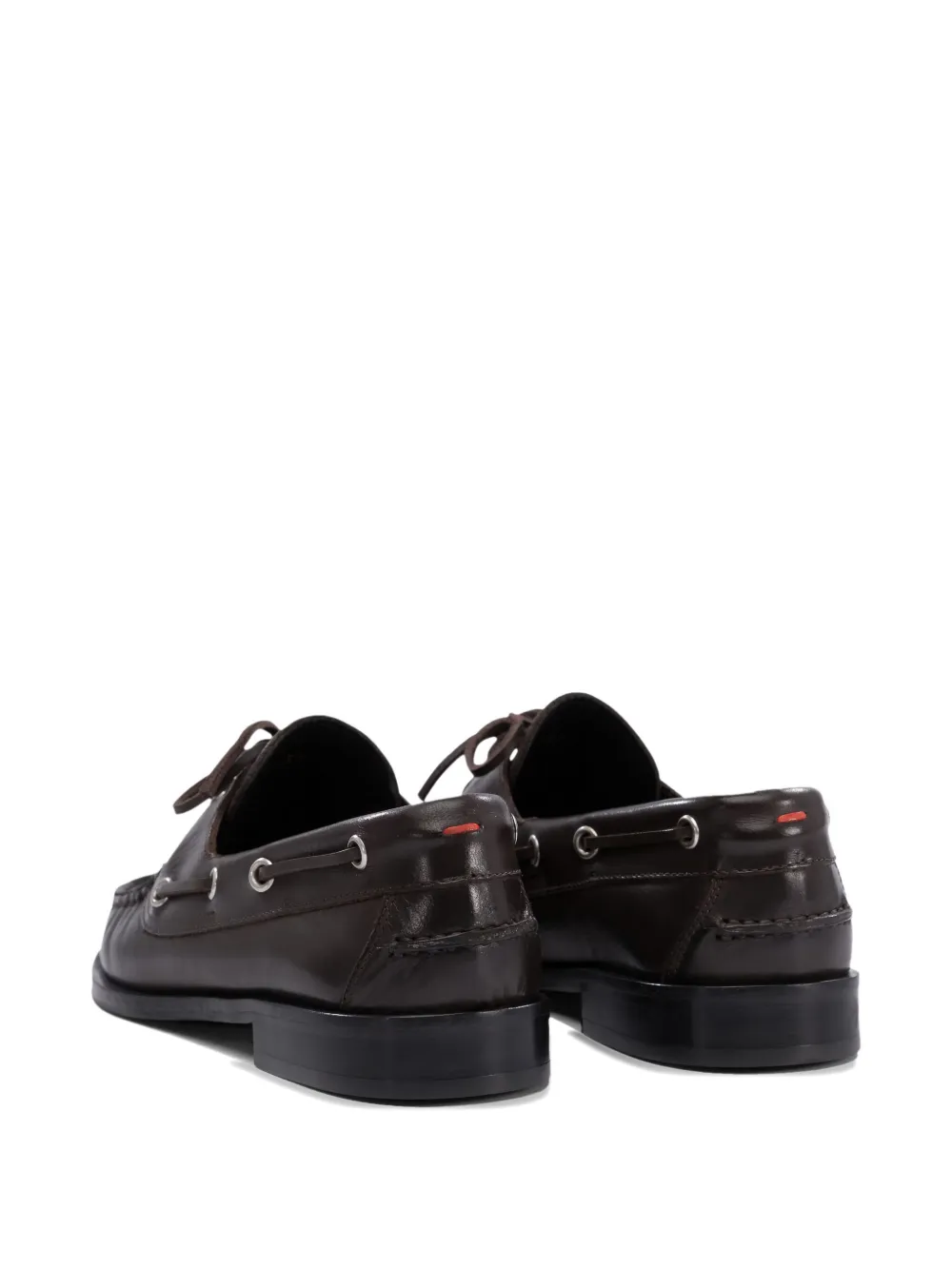 Aeyde Harris Lace-up Leather Boat Shoes In Multi