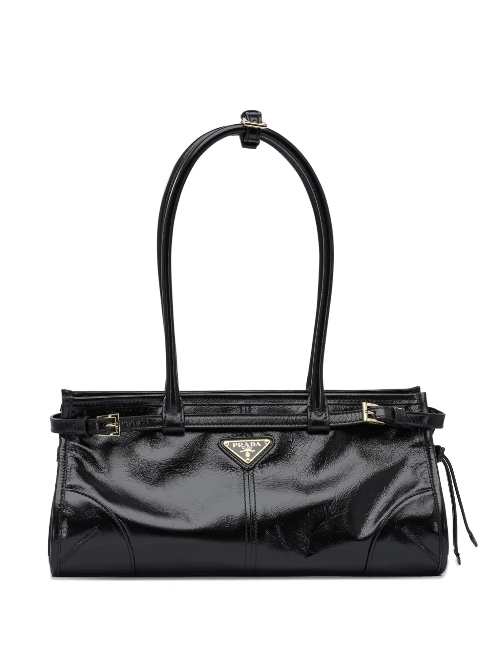Prada medium Bonnie buckle-detail tote bag - Nero