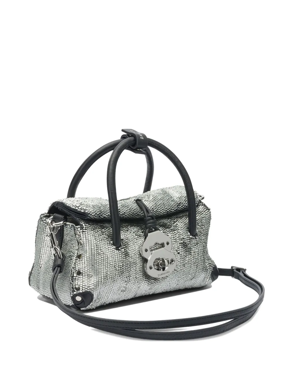 Zanellato Dotta Cbi Baby Leather Handbag In Silver