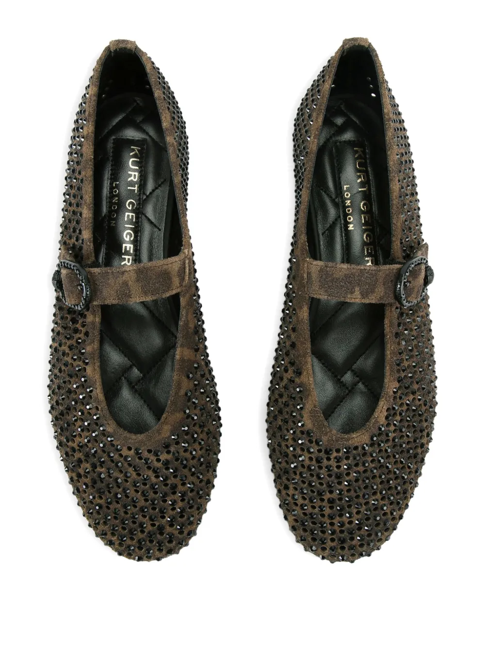 Kurt Geiger London Ballerina's met gespsluiting Bruin