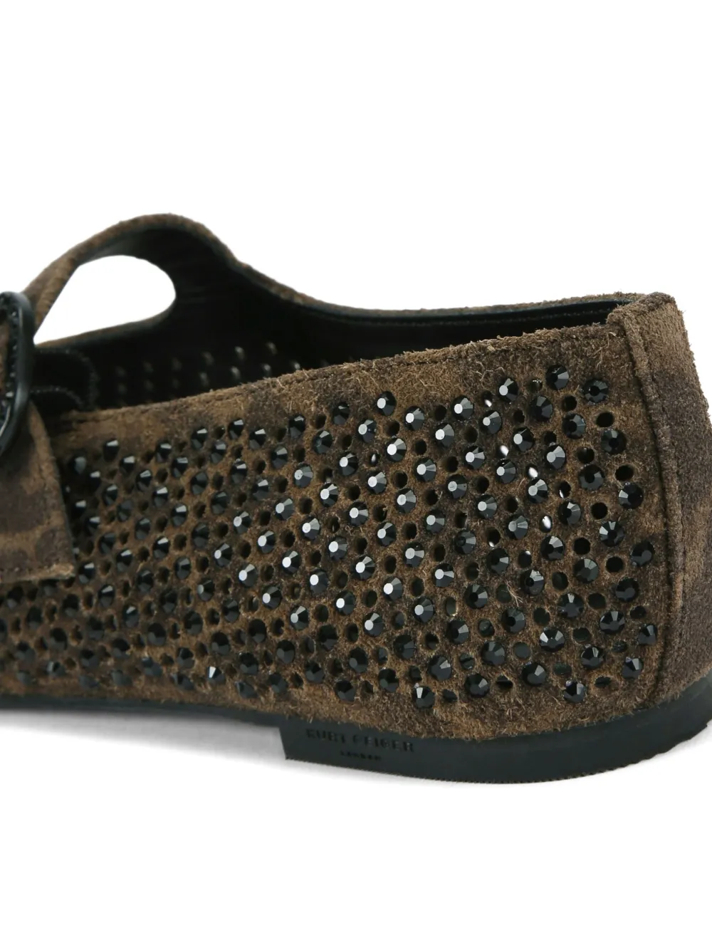 Kurt Geiger London Ballerina's met gespsluiting Bruin
