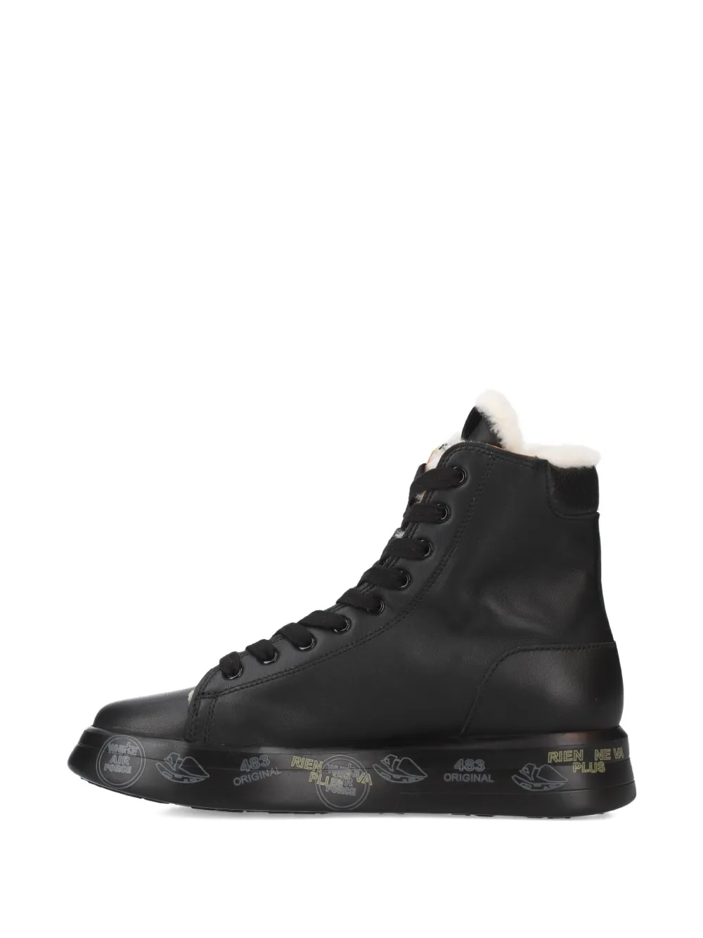 Premiata Edith sneakers met bont afwerking Zwart