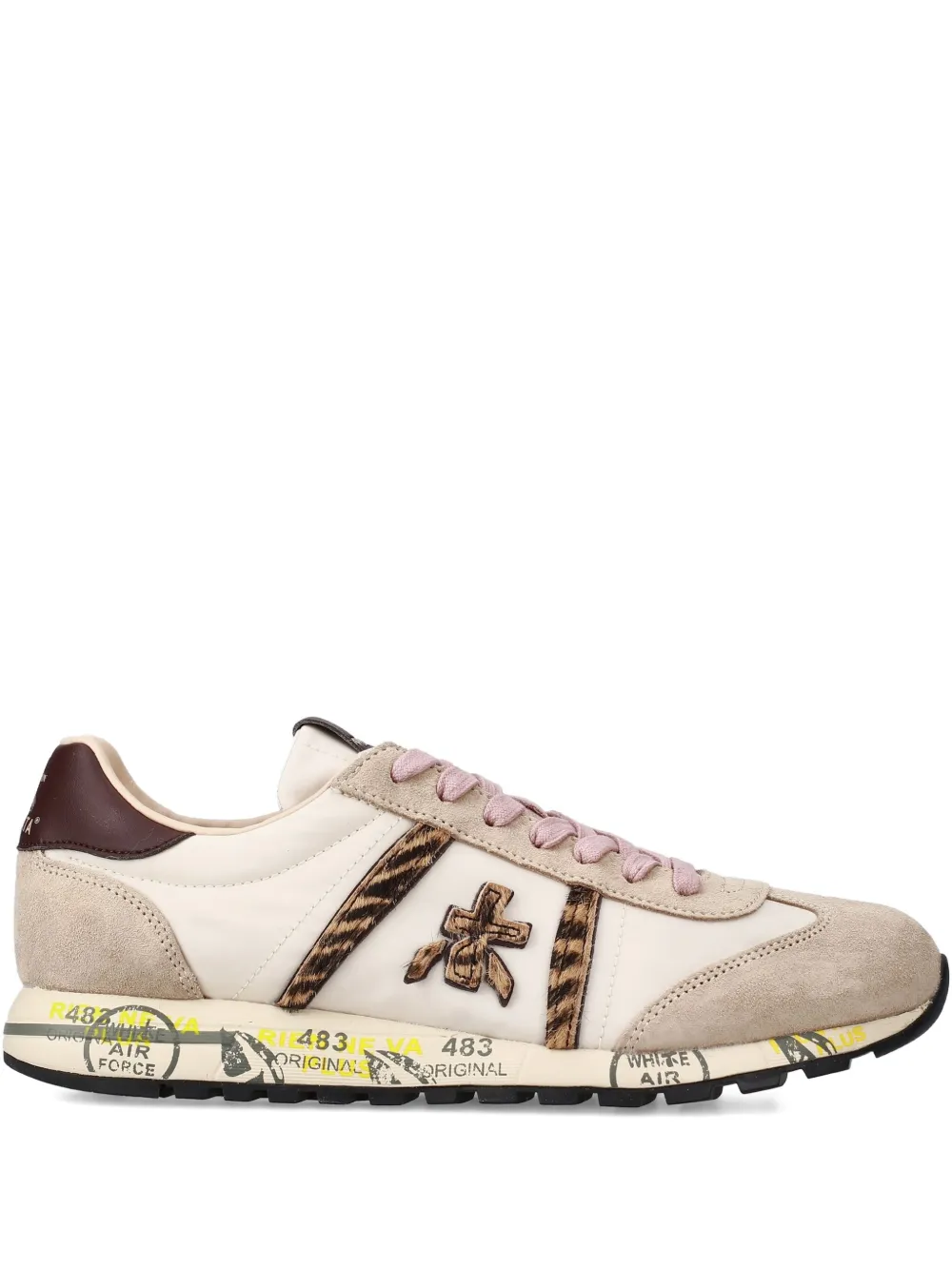 Premiata Versatile Sneakers With Modern Calf Leather Overlays In Neutral