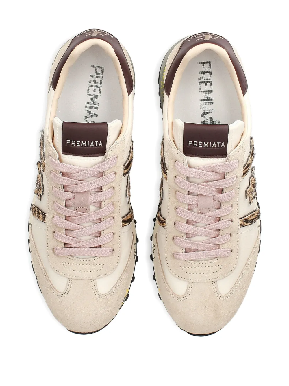 Premiata Versatile Sneakers With Modern Calf Leather Overlays In Neutral