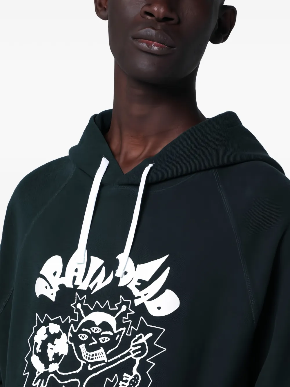 Brain Dead Hoodie met print Groen