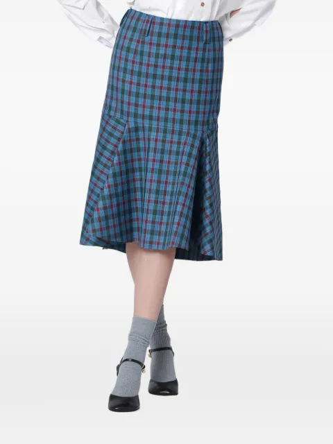 Namacheko check midi skirt