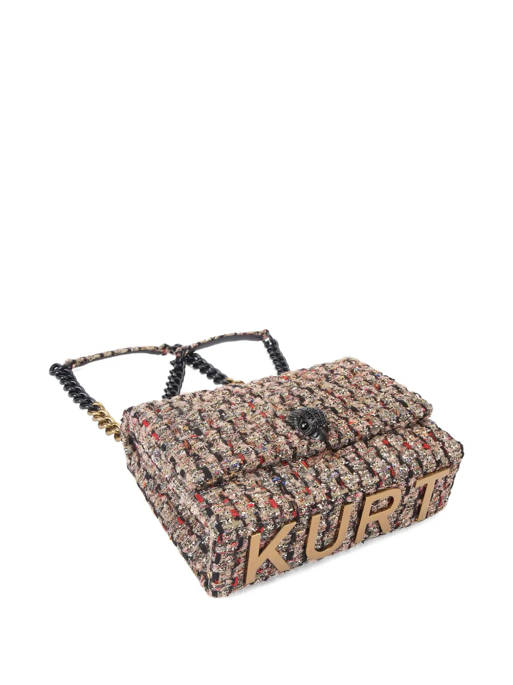 Kurt Geiger London Schoudertas met tweed textuur Roze