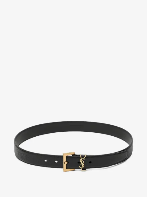 Saint Laurent Cassandre logo-buckle belt