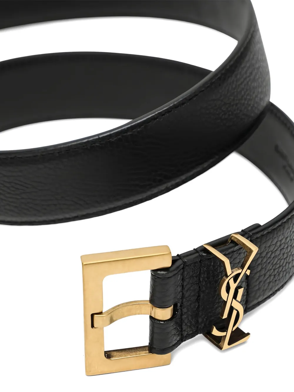 Saint Laurent Cassandre riem met logogesp - Zwart