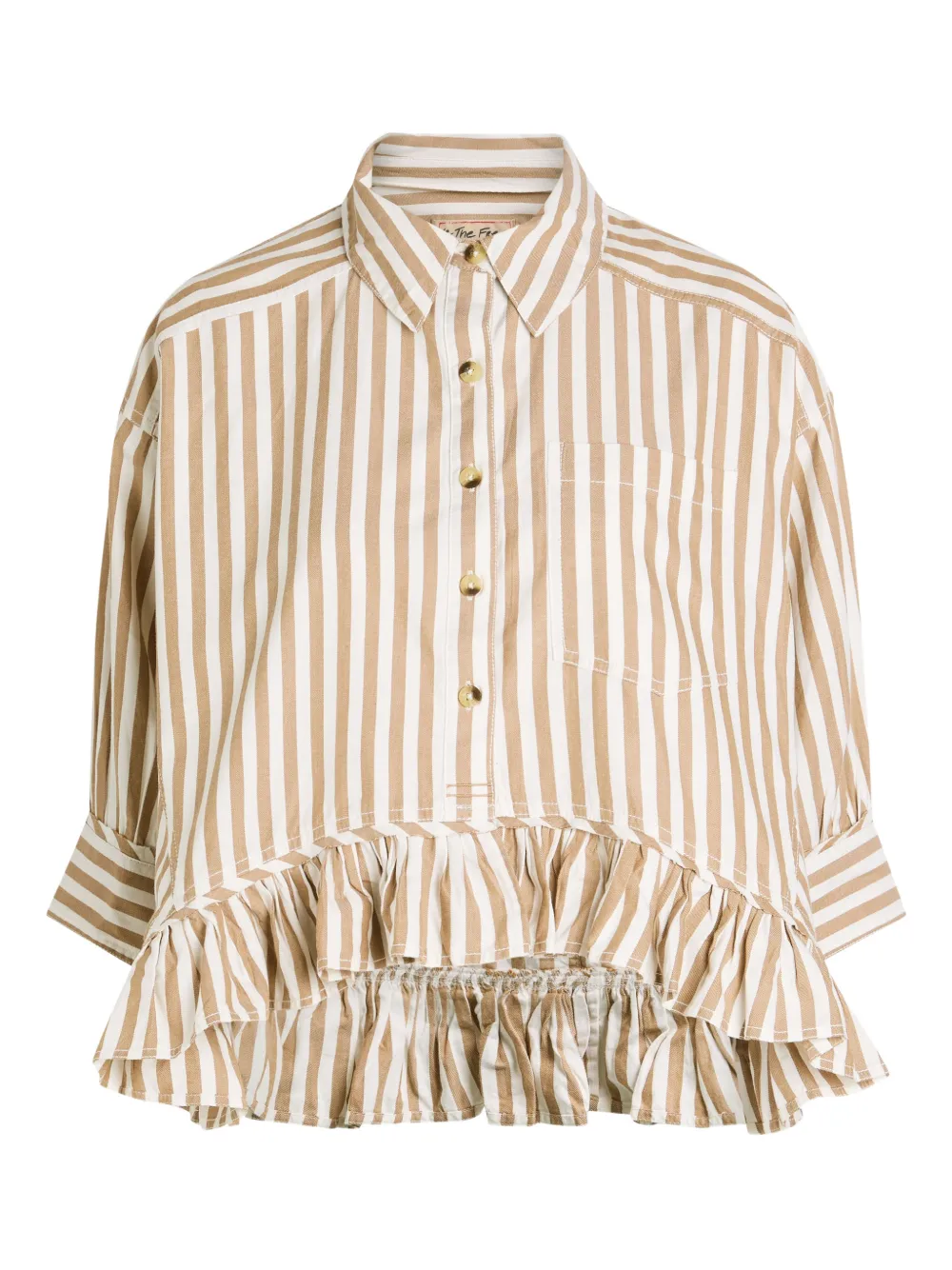Free People Bailey ruffled striped shirt - Bruin