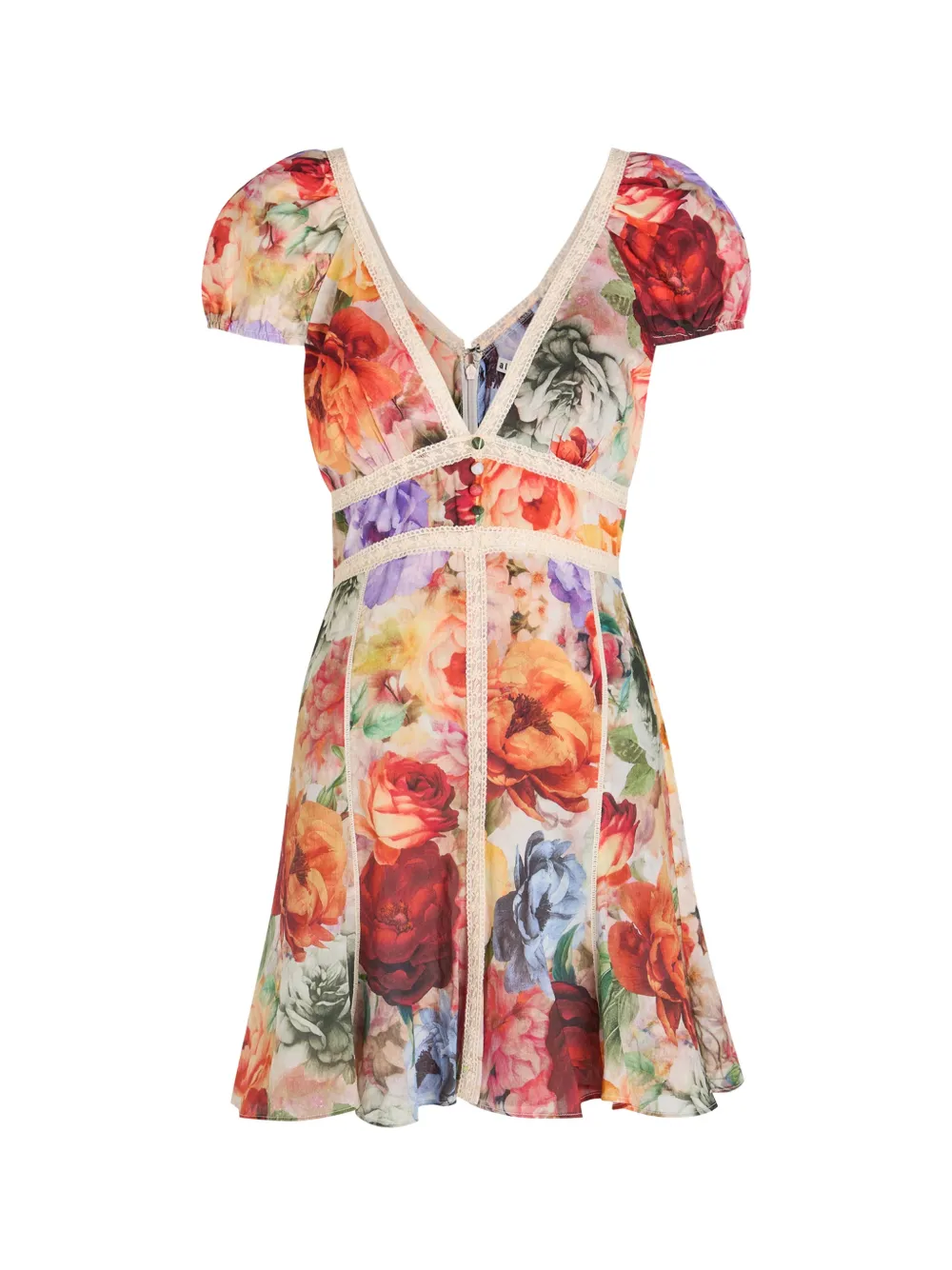 Alice + olivia V-neck floral mini dress - Beige