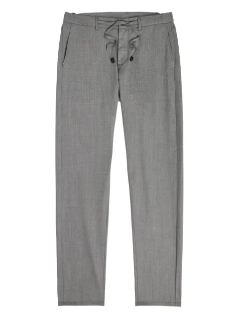 Canali drawstring tapered trousers
