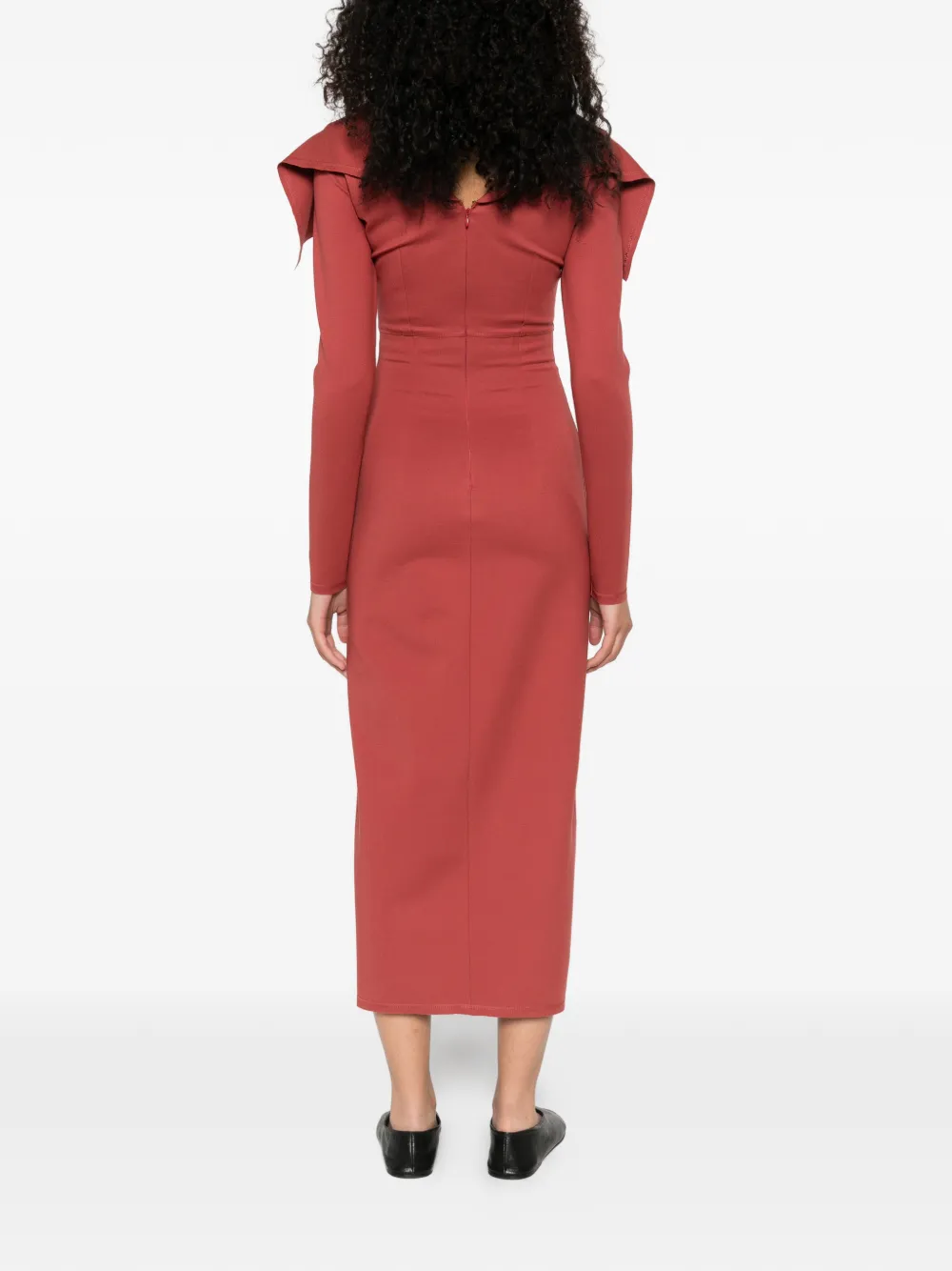 Seam-Detail Midi Dress