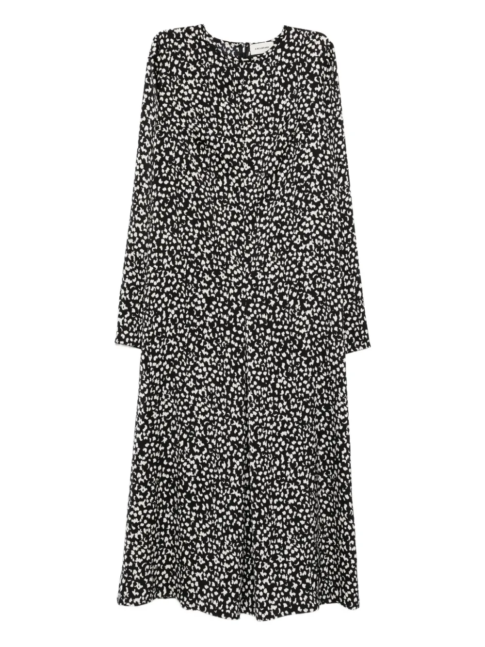 A.M.G. printed midi dress - Nero