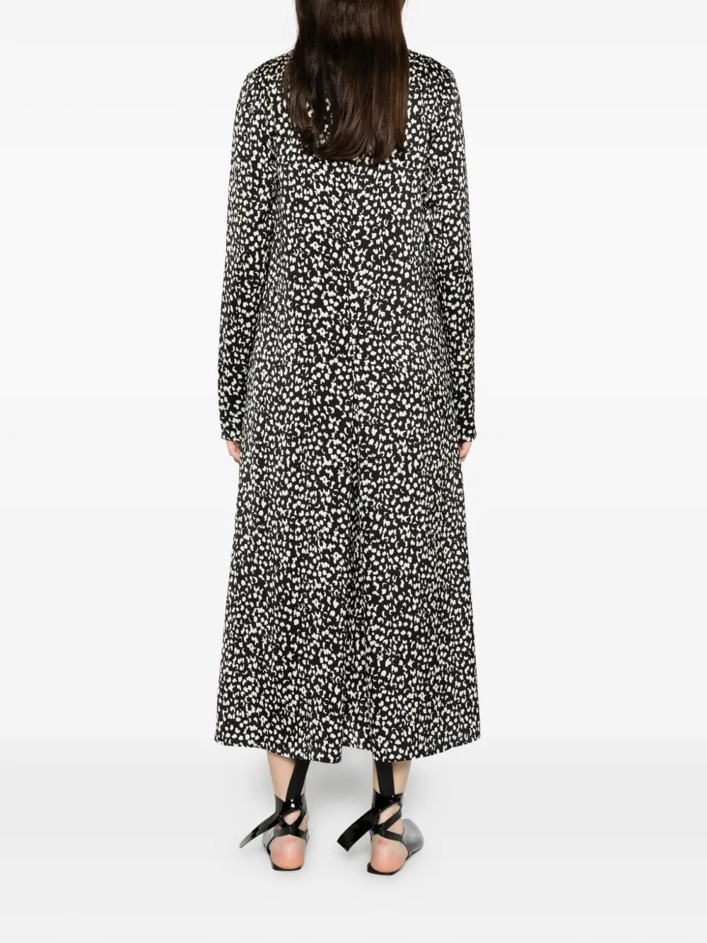 A.M.G. Midi-jurk met print Zwart