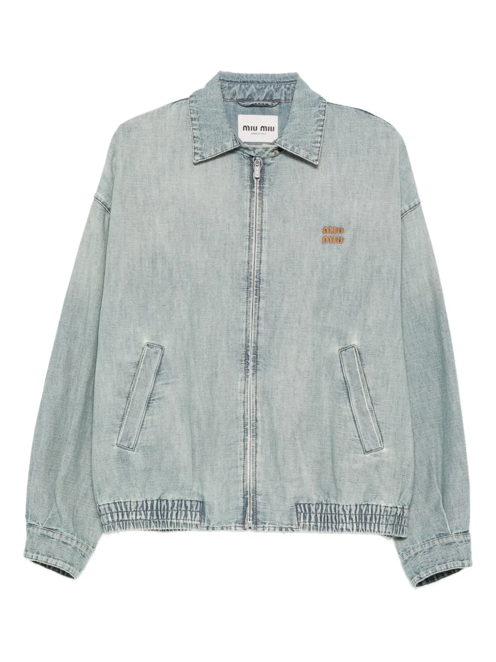 Miu Miu Chambray blouson jacket | Blue | Image 1