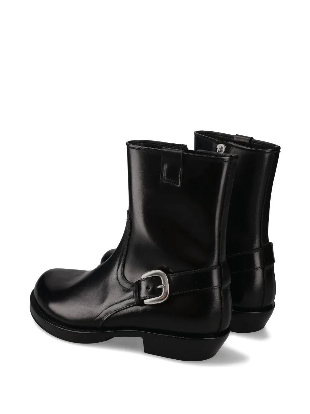 Premiata zip buckle boots Zwart