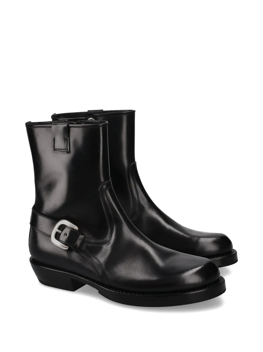 Premiata zip buckle boots Zwart