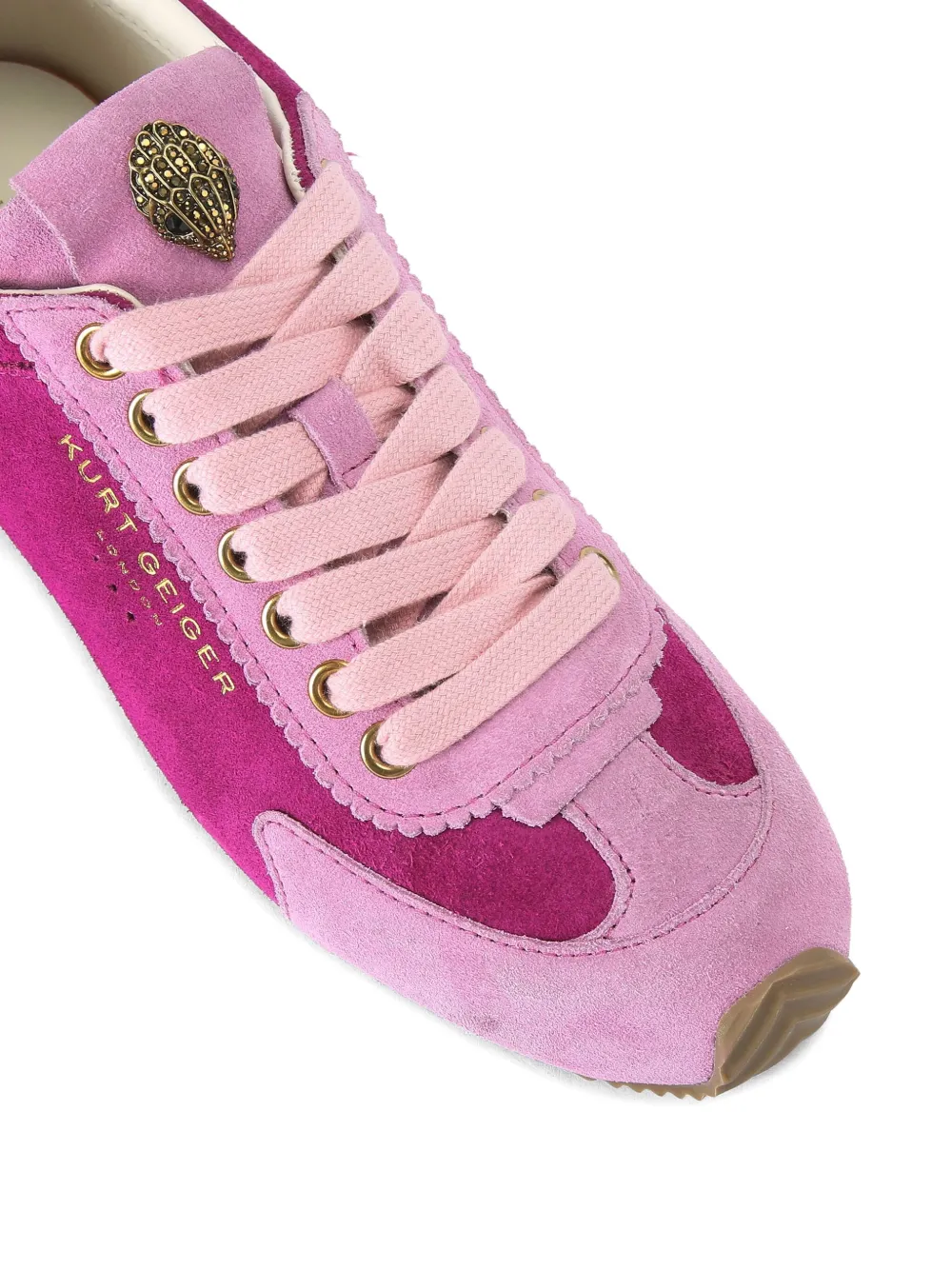 Kurt Geiger Eagle-appliqué Lace-up Sneakers In Pink