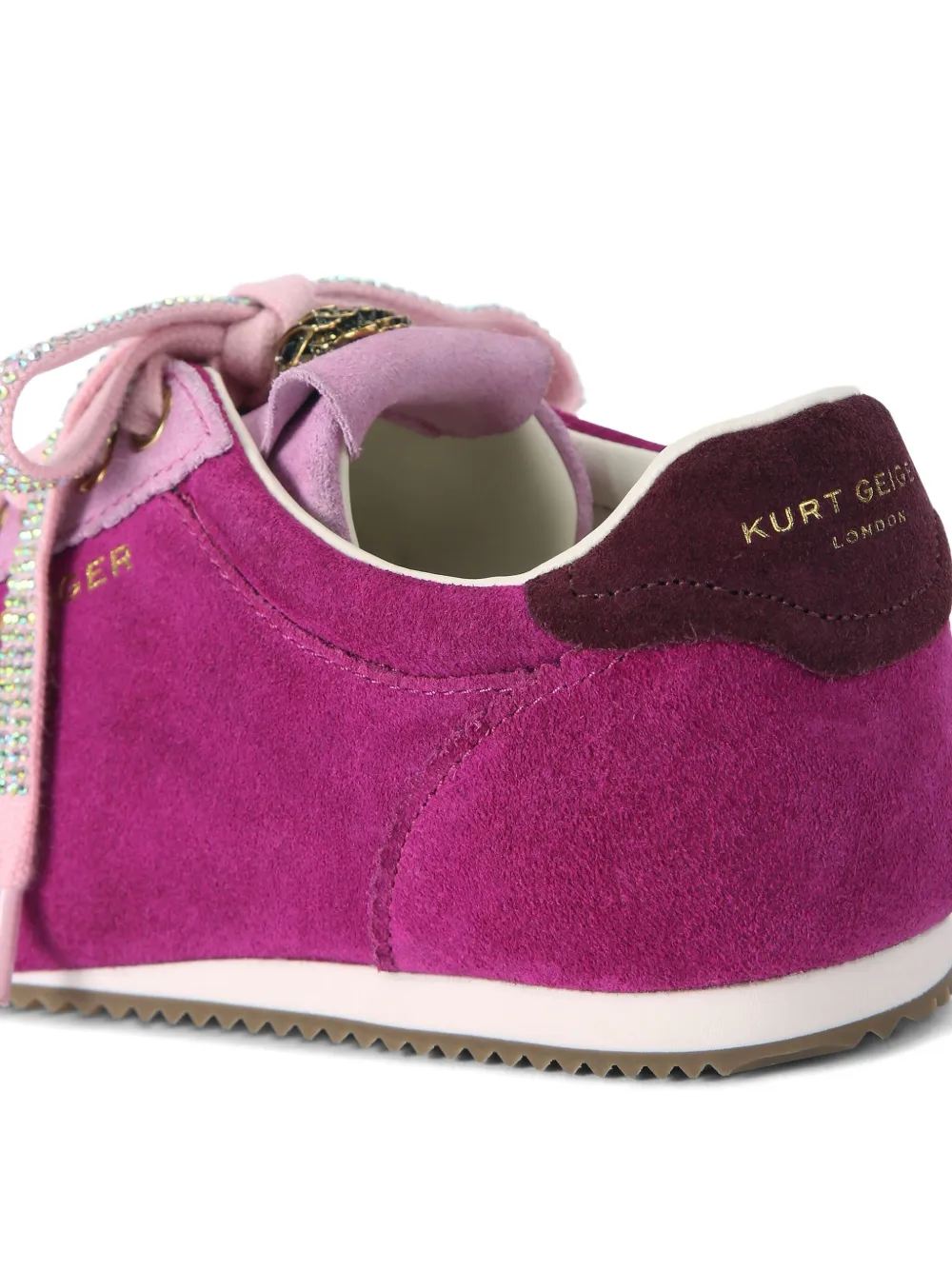 Kurt Geiger Eagle-appliqué Lace-up Sneakers In Pink