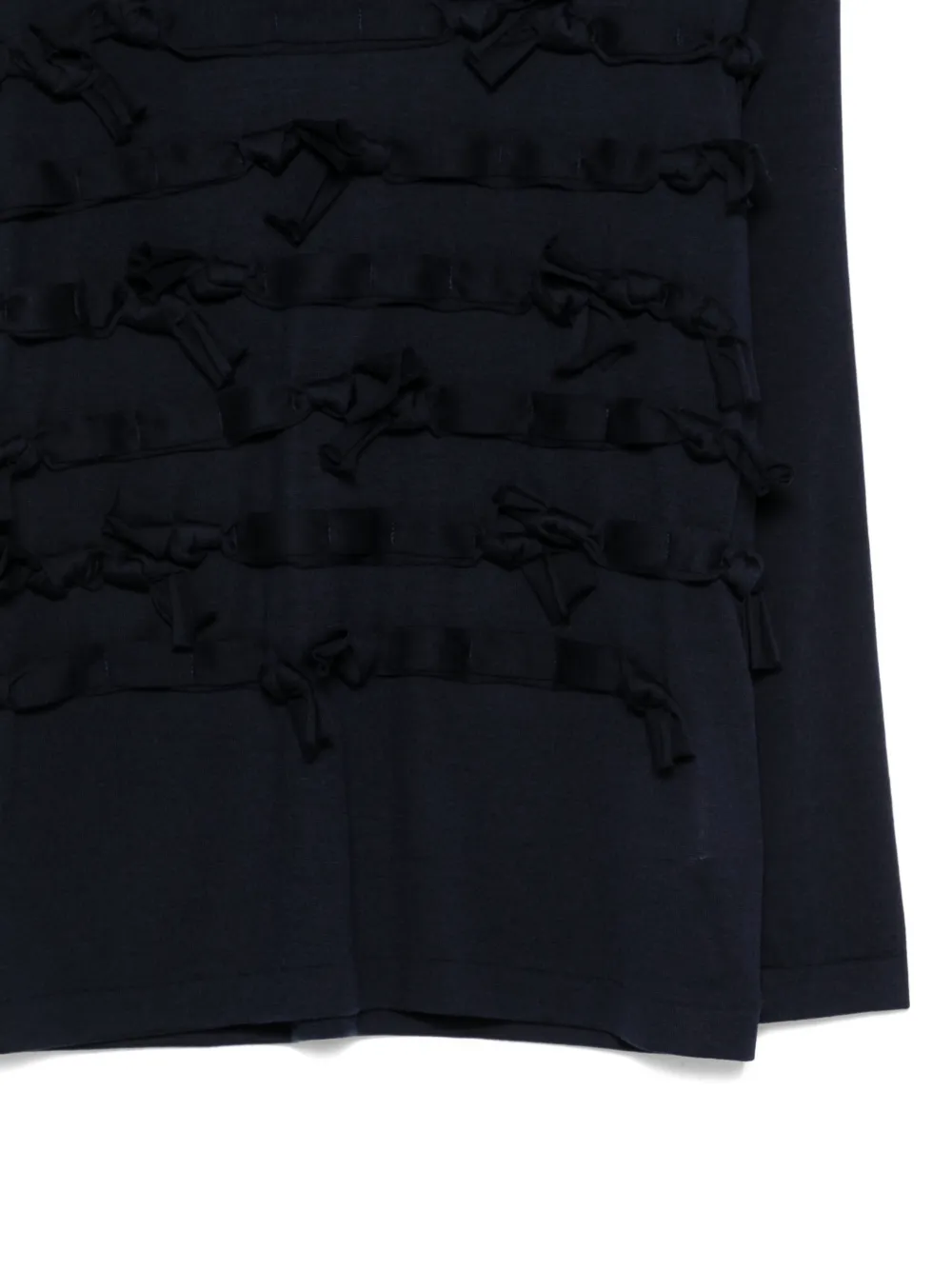 Comme Des Garçons Comme Des Garçons Gebreide trui verfraaid met lint Blauw