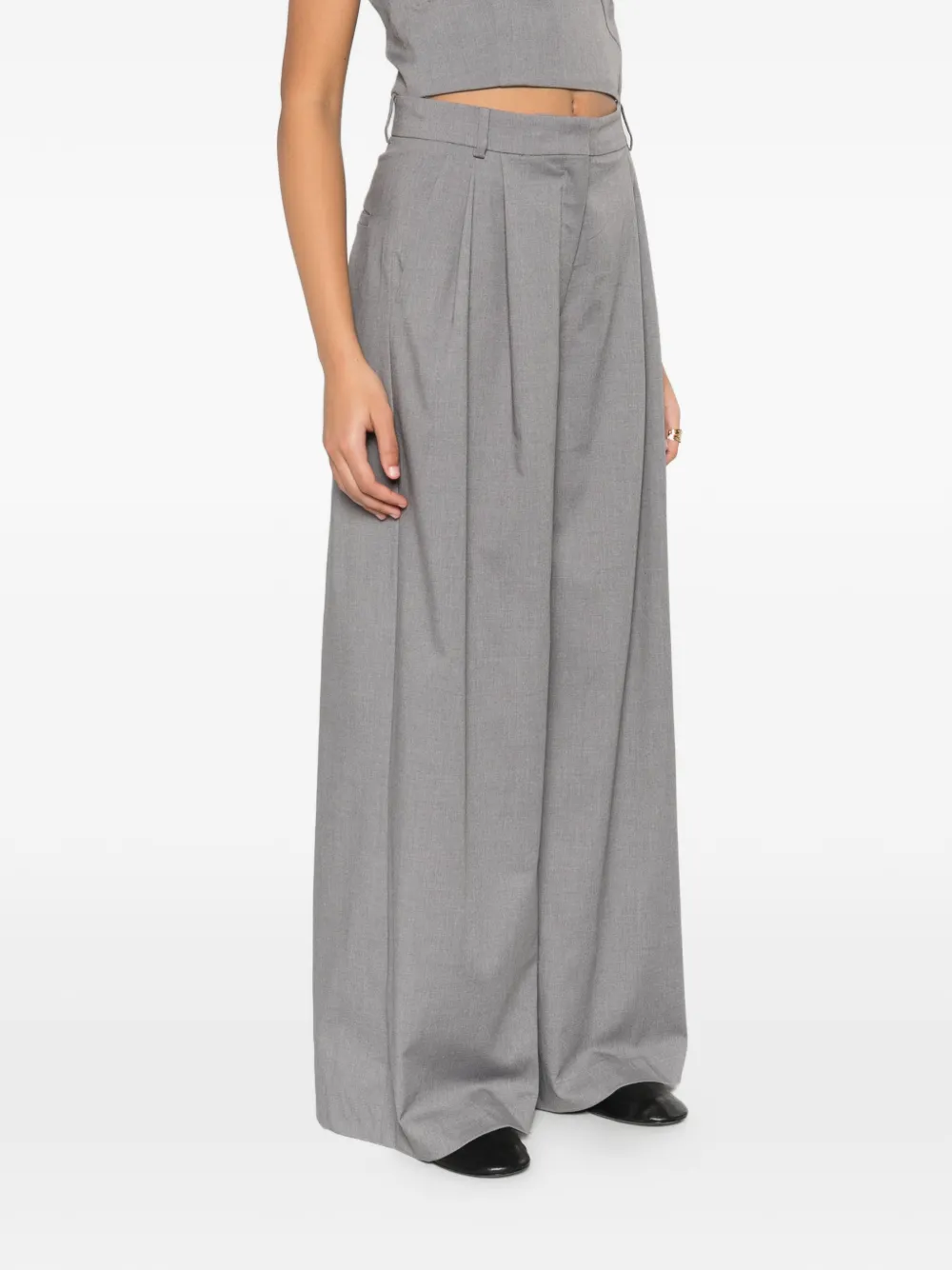  A.m.g. Pleated Trousers - Grey 