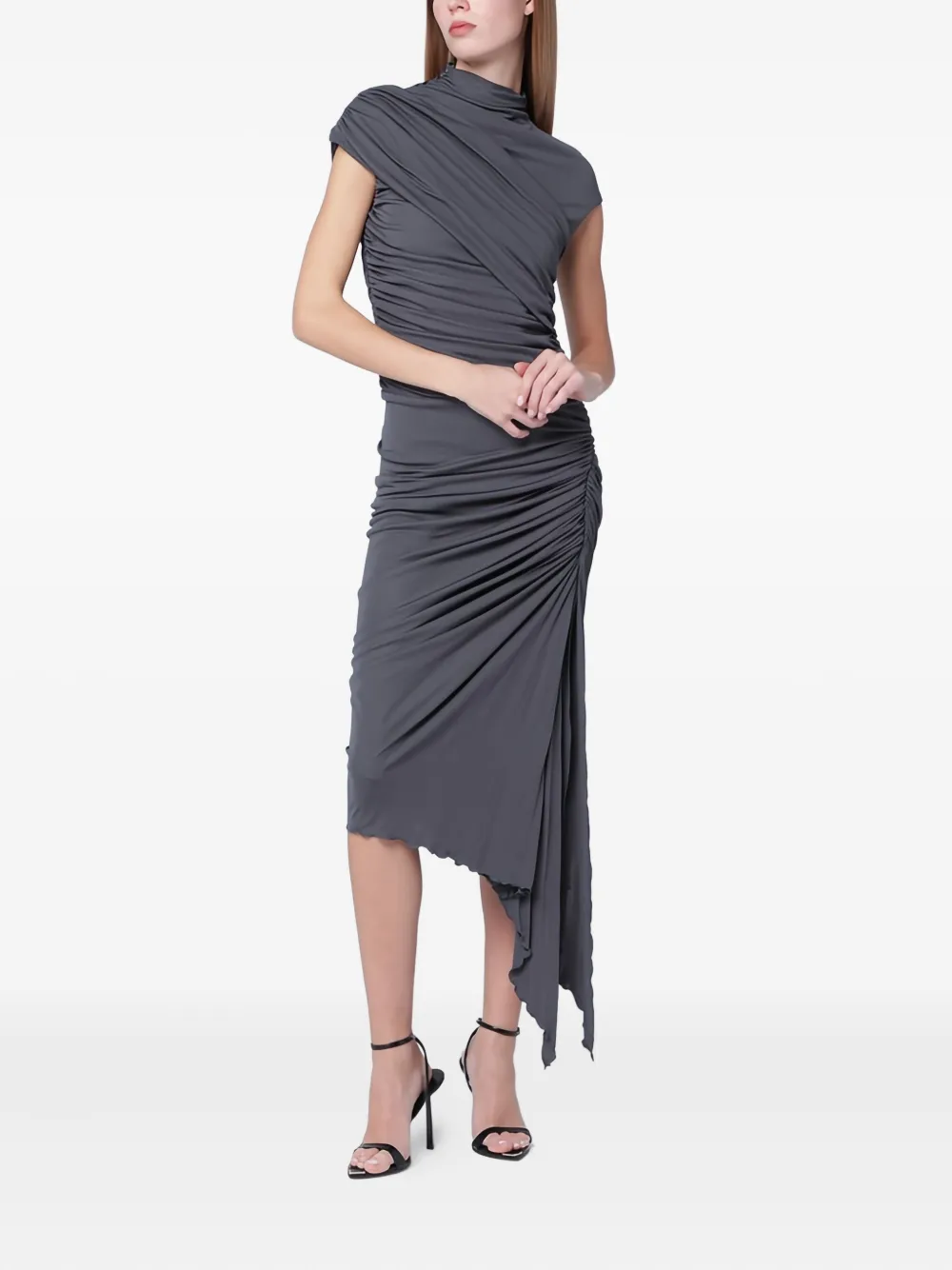 FRANCESCO MURANO Abito midi drappeggiato - Grigio