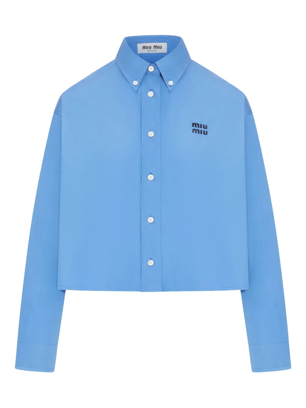 Miu Blouse met geborduurd logo Blauw