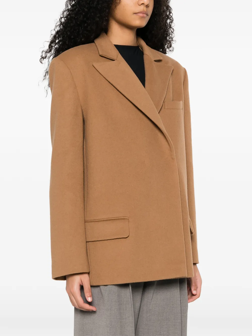 A.m.g. Double-breasted Coat - Brown 