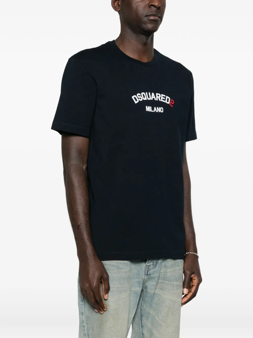 DSQUARED2 T-shirt met logoprint Blauw