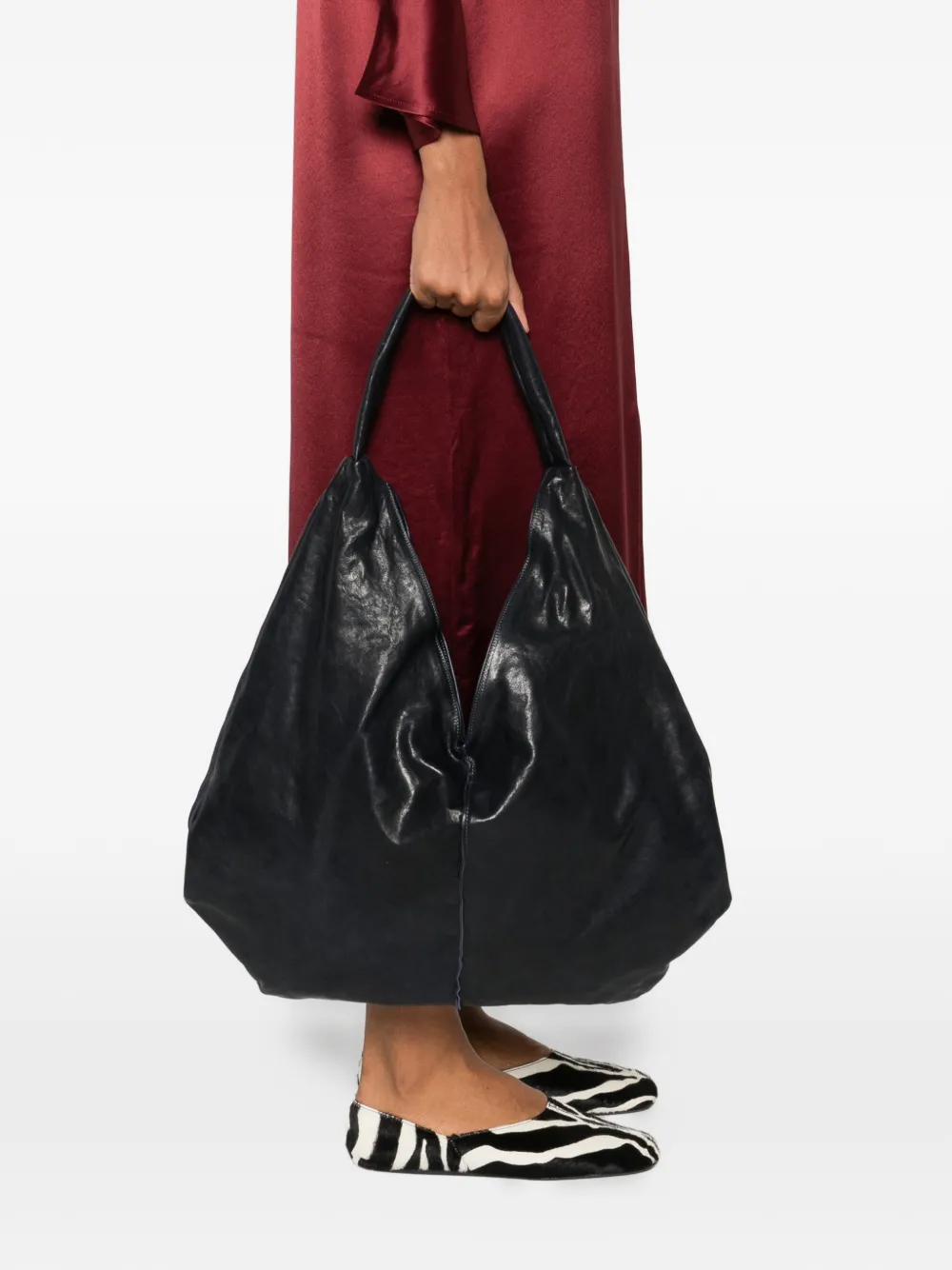 SOMMET Mimi leather shoulder bag - Blauw