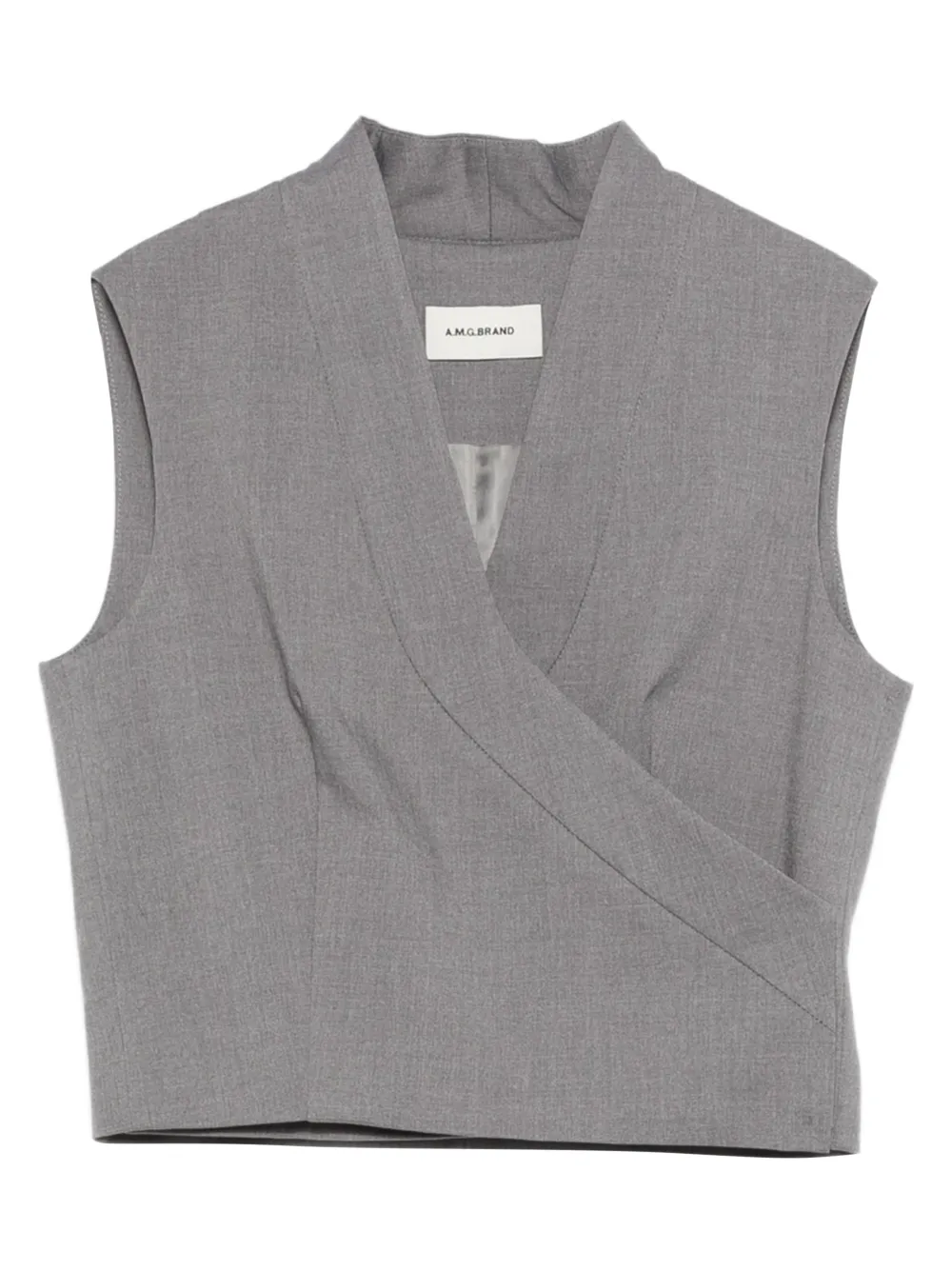A.M.G. sleeveless crossover waistcoat - Grau