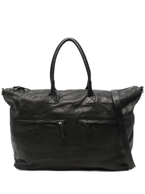 SOMMET zipped leather holdall