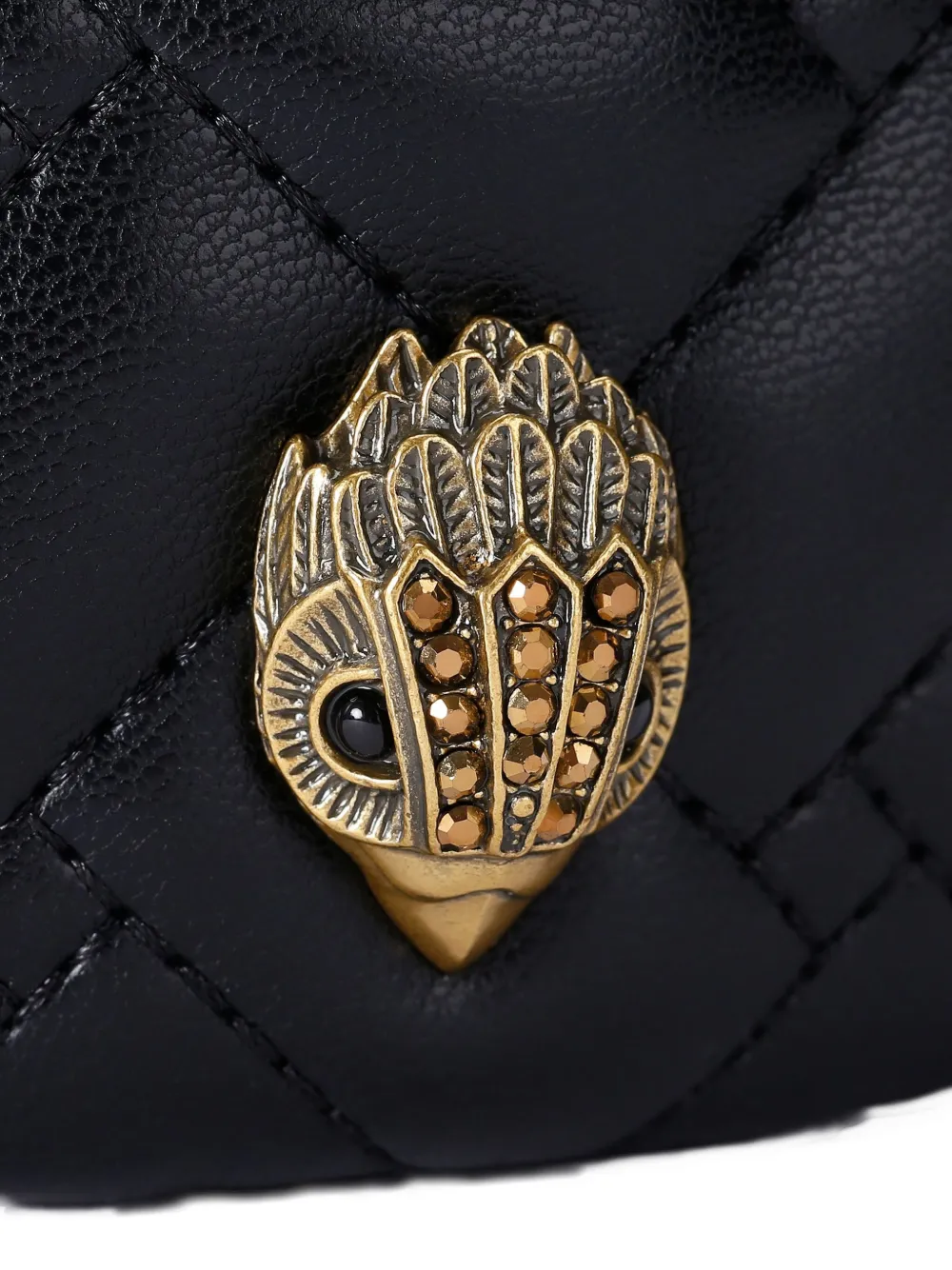 Kurt Geiger Leather Mini Wrist Bag In Black