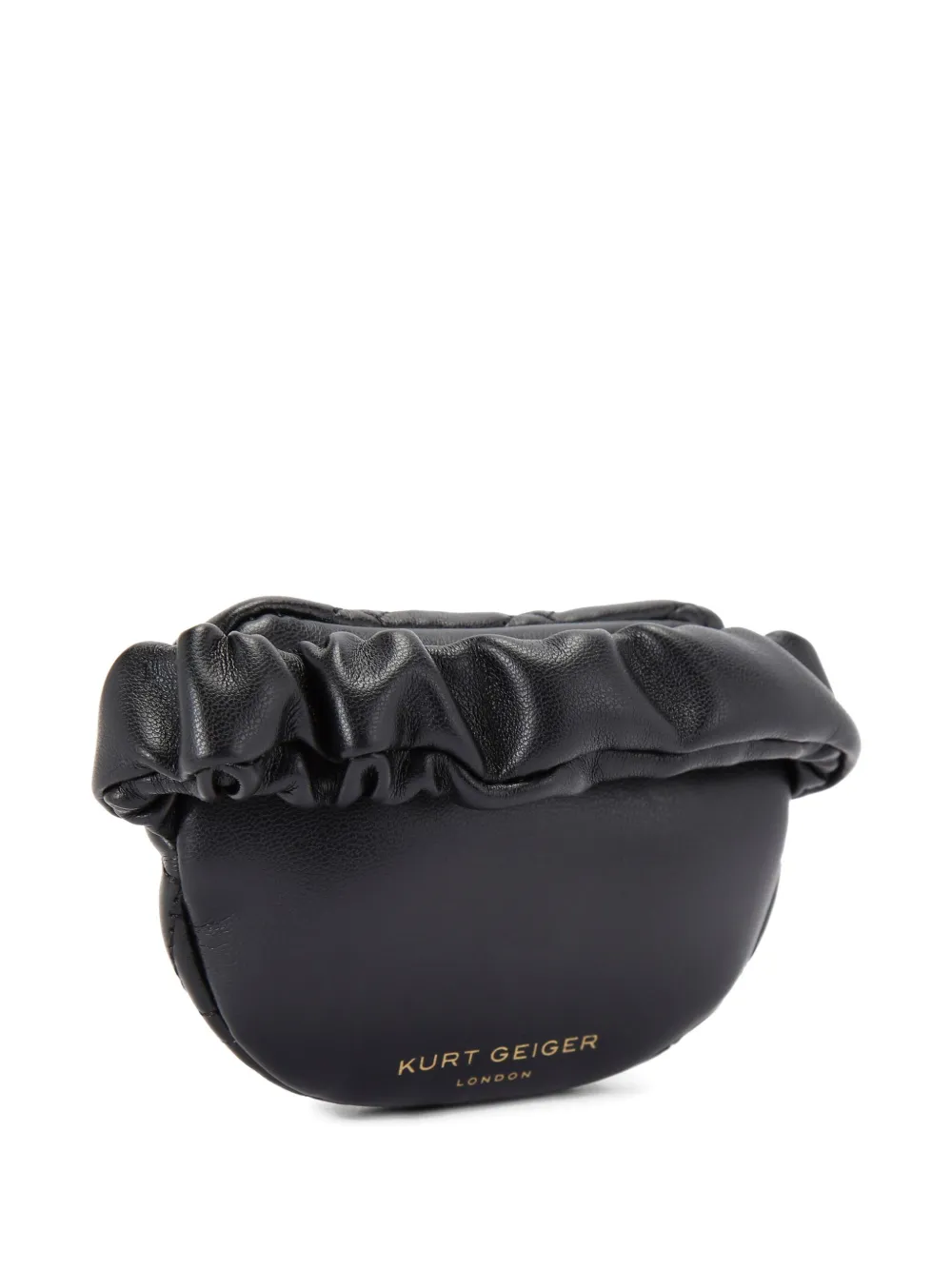Kurt Geiger Leather Mini Wrist Bag In Black