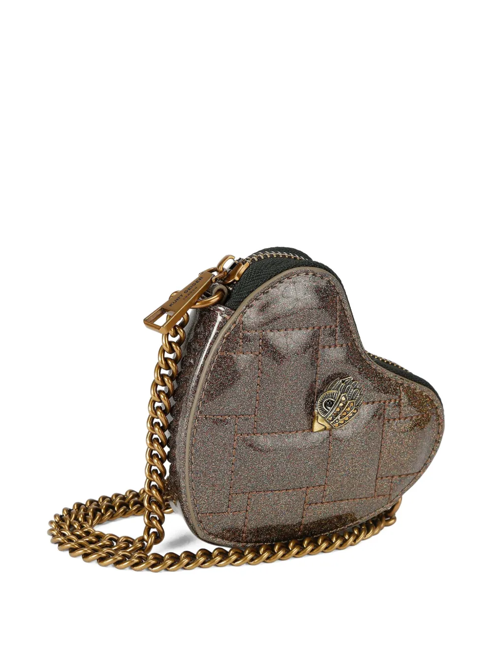 Kurt Geiger Quilted-design Crossbody Bag In Brown