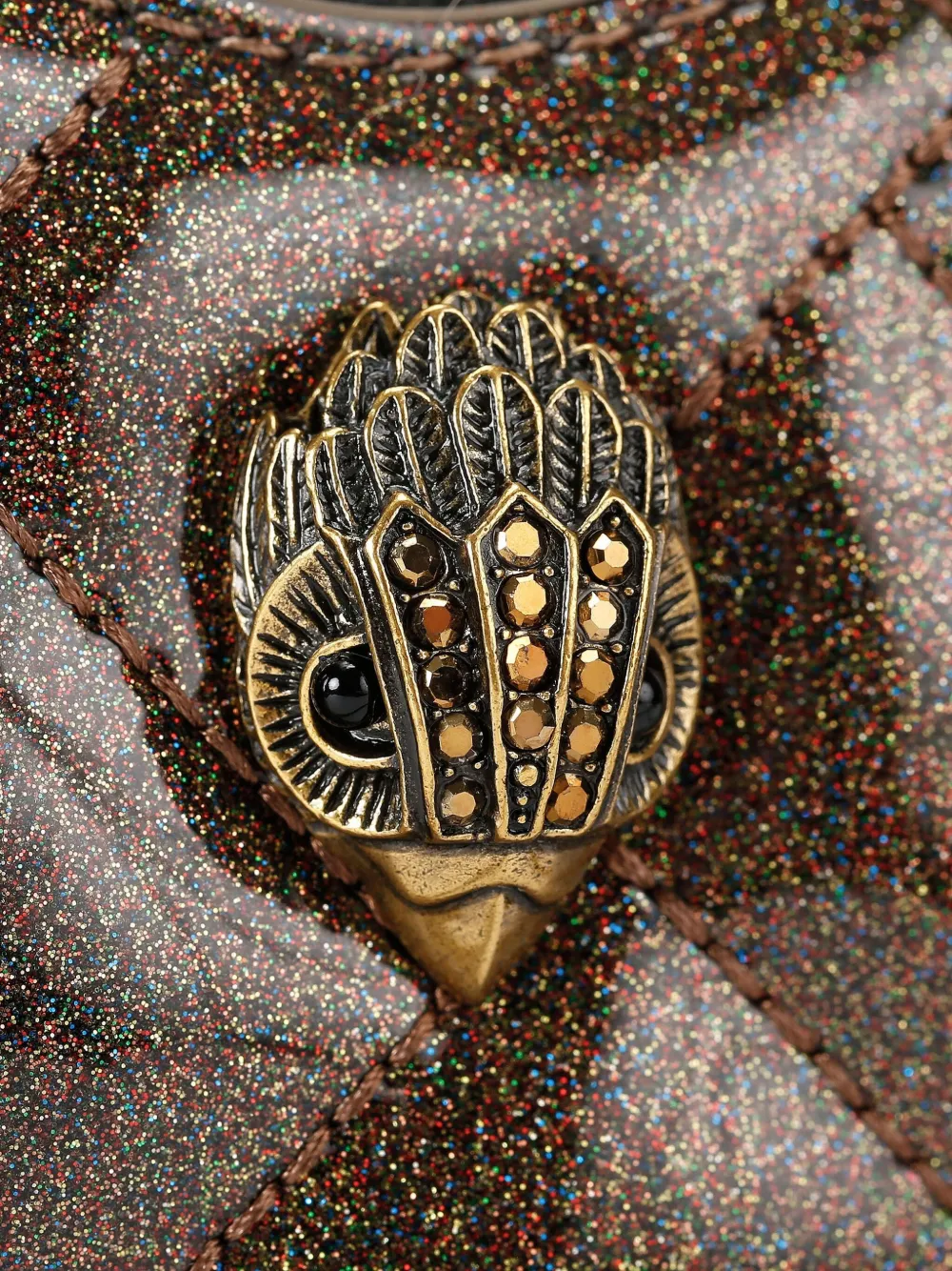 Kurt Geiger Quilted-design Crossbody Bag In Brown