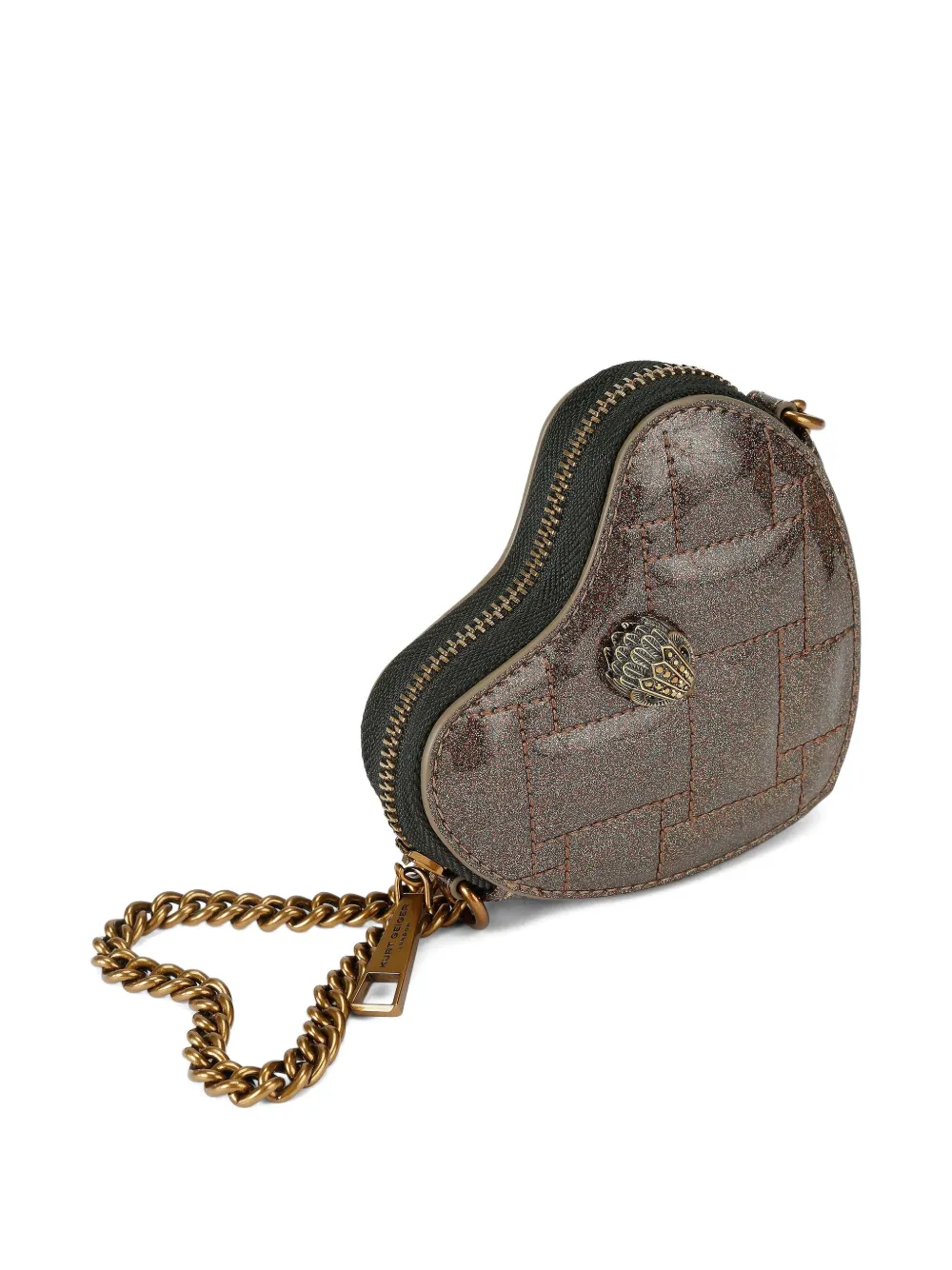 Kurt Geiger Quilted-design Crossbody Bag In Brown