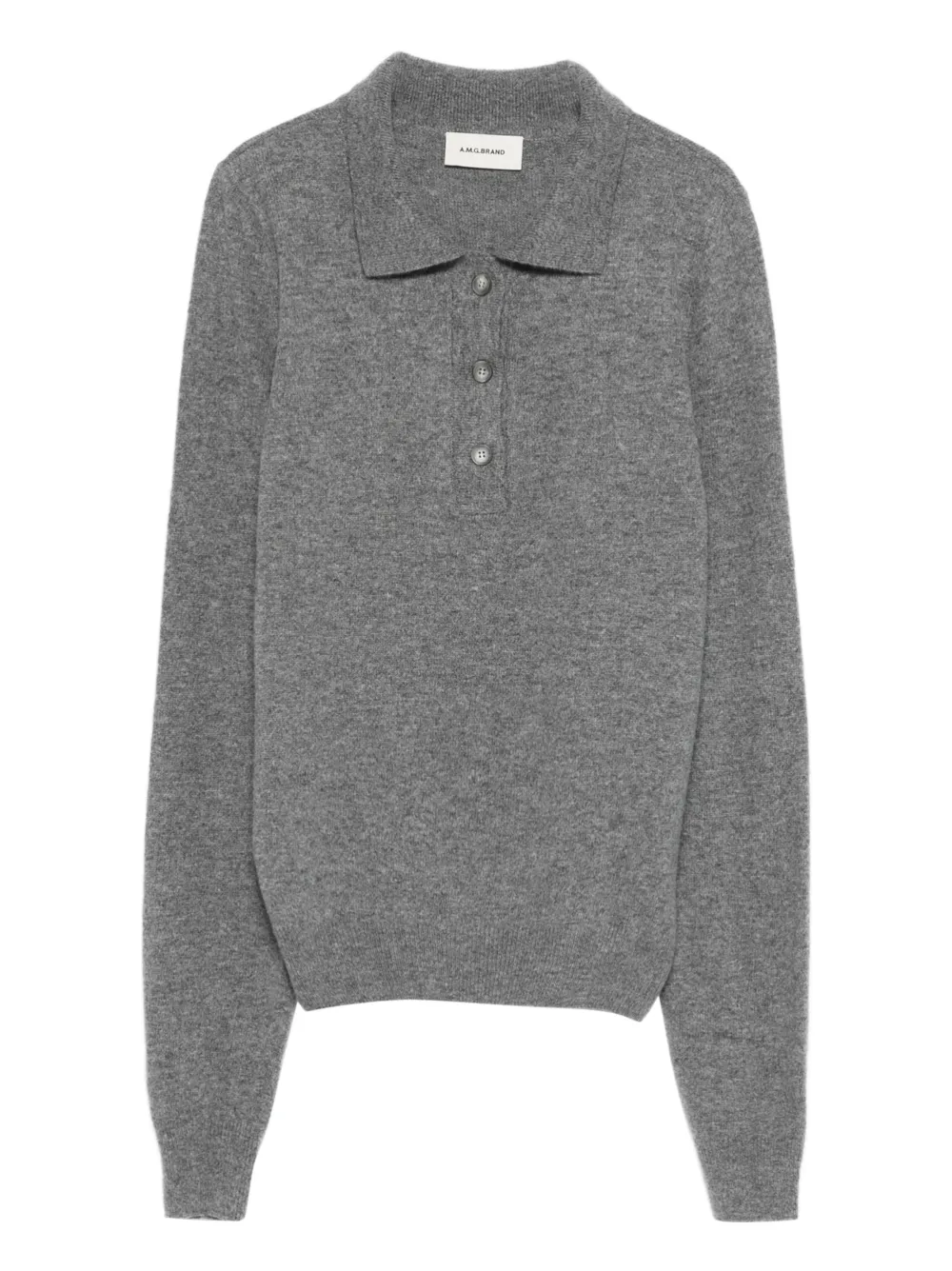 A.M.G. wool polo top - Grigio