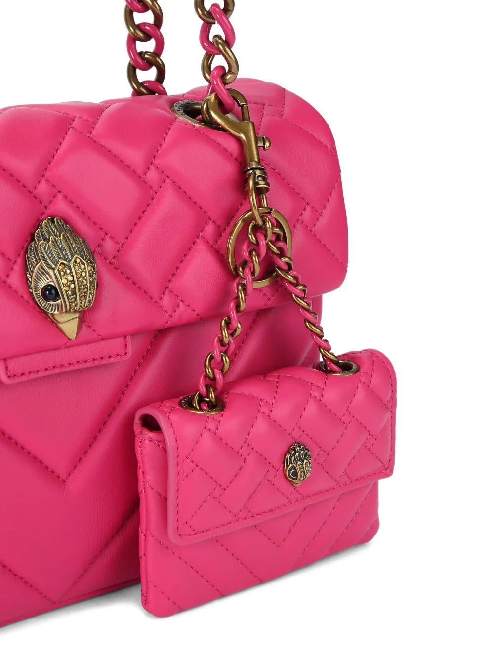 Kurt Geiger Quilted-design Wallet In Pink