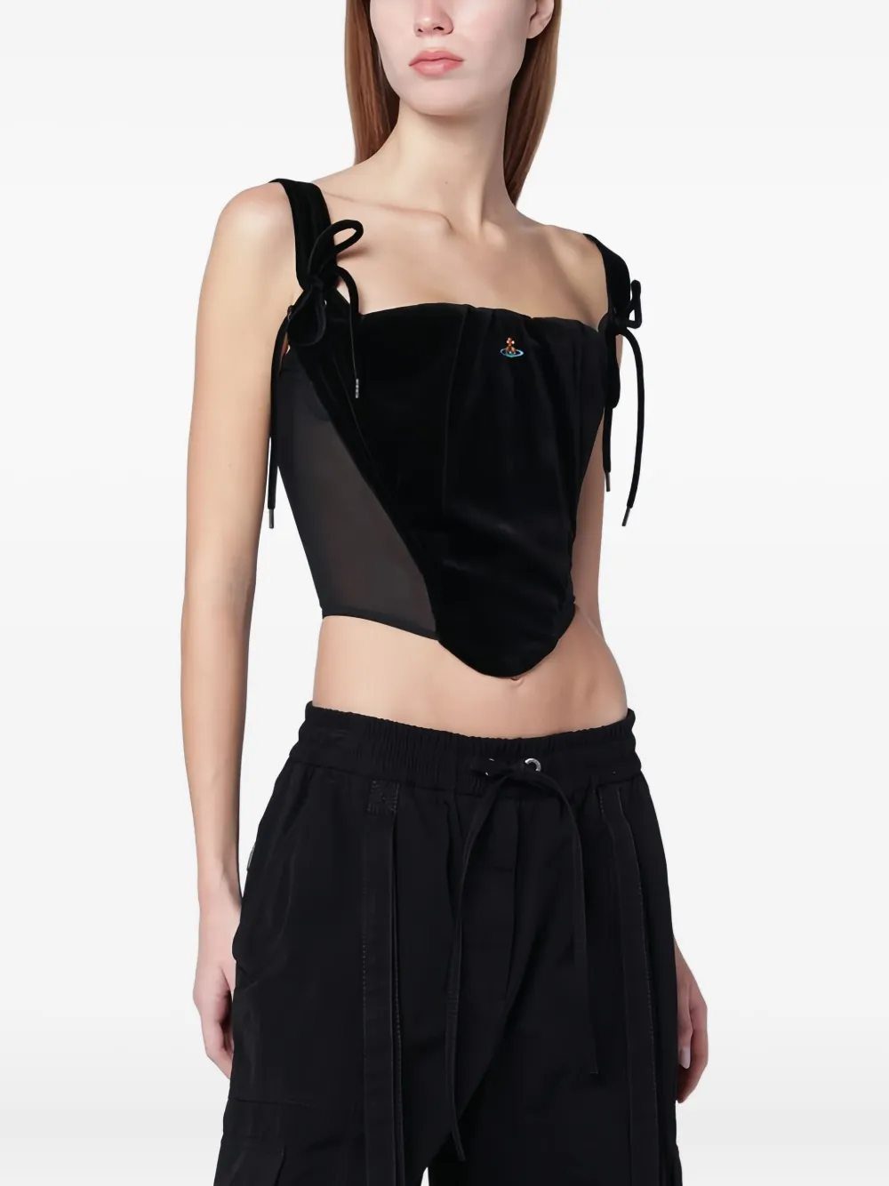 Vivienne Westwood Puppy tie-detail corset - ブラック Vivienne Westwood Puppy tie-detail corset - ブラック