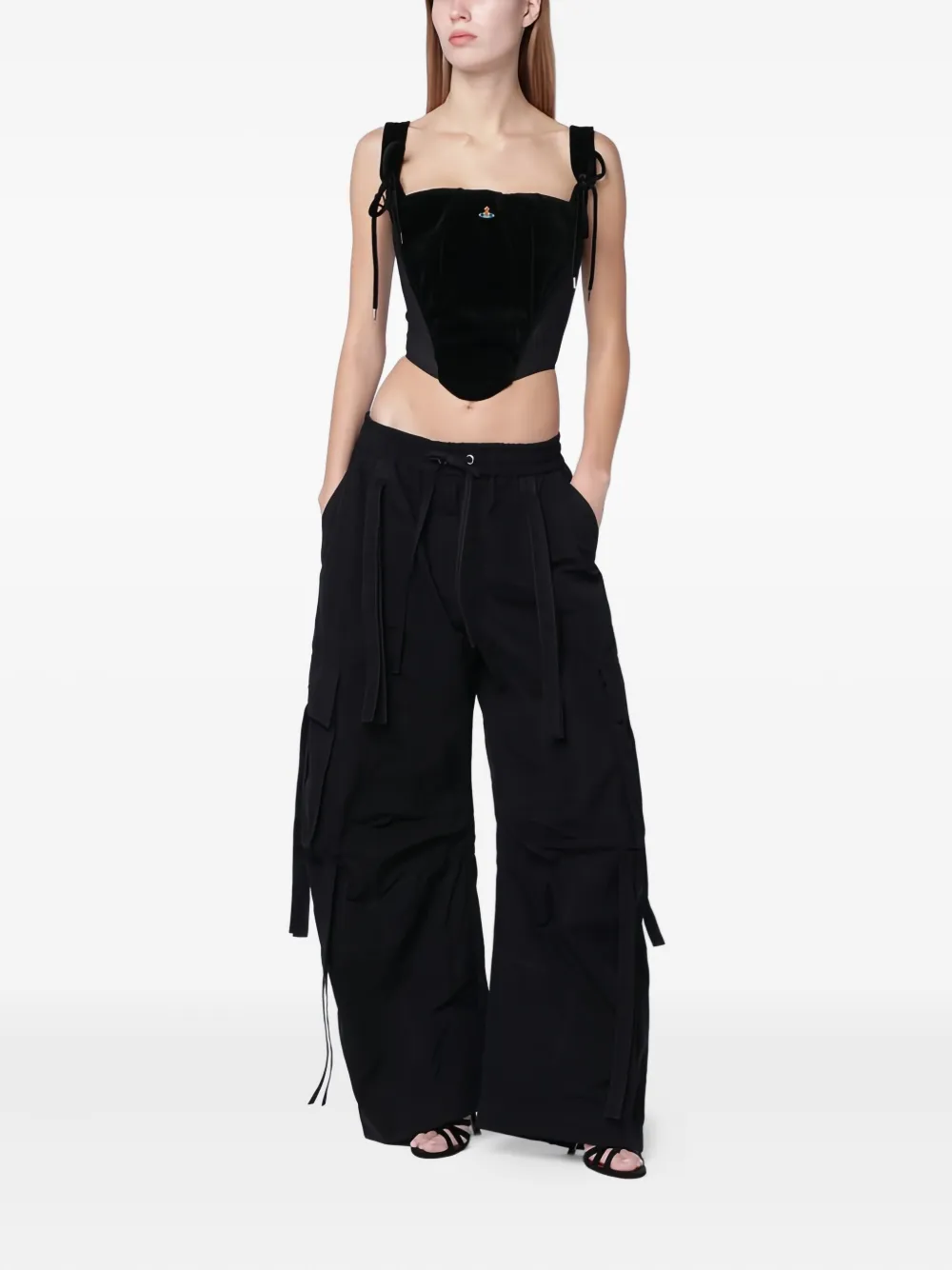 Vivienne Westwood Puppy Tie-detail Corset In Black