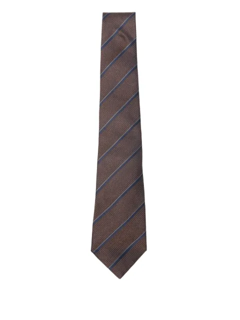 Canali striped silk tie