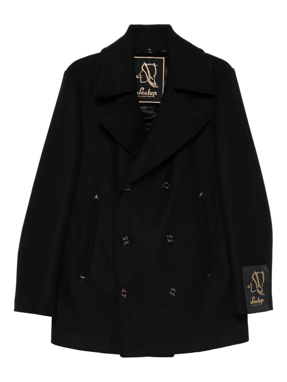 Sealup double-breasted coat | Black | Image 1
