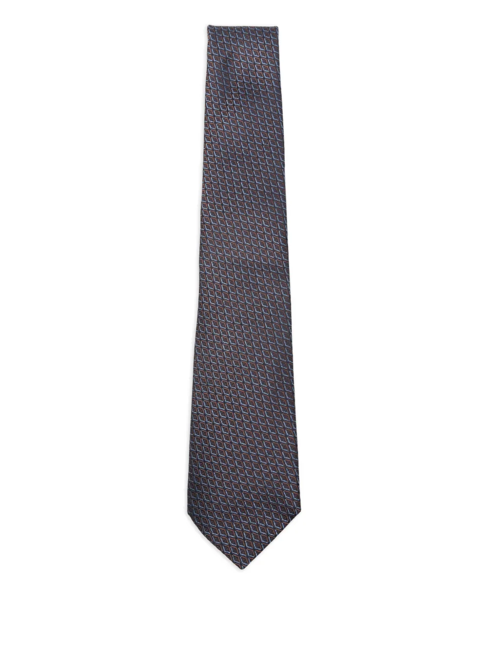 Canali geometric-pattern silk tie | Brown | Image 1